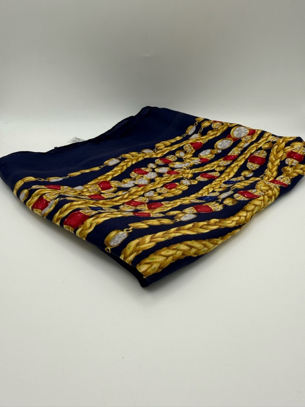 Vintage Chanel Silk Scarf - Black Gripoix Jewelry - Picture 5 of 12